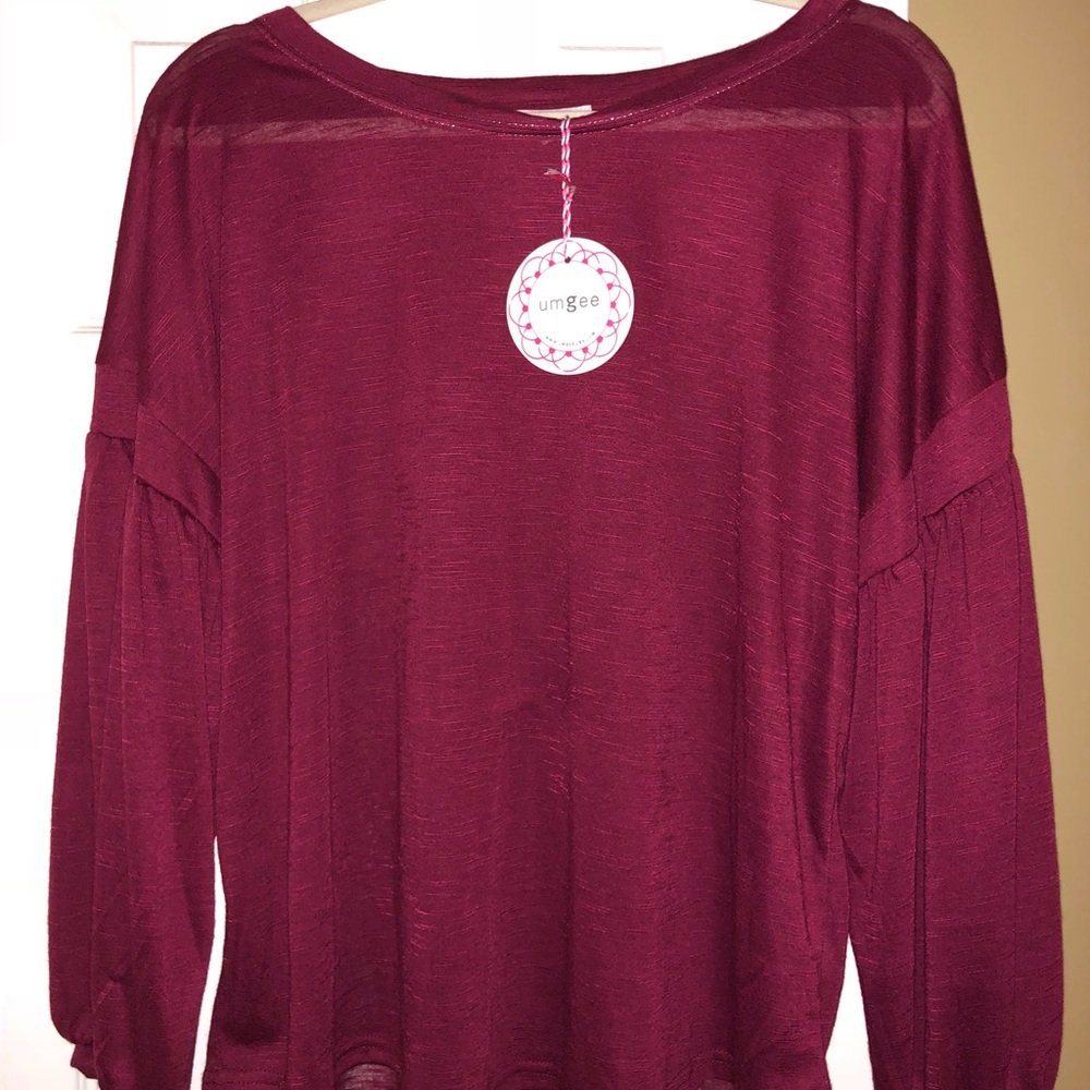 Umgee wine colored blouse